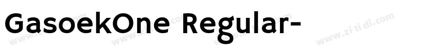GasoekOne Regular字体转换